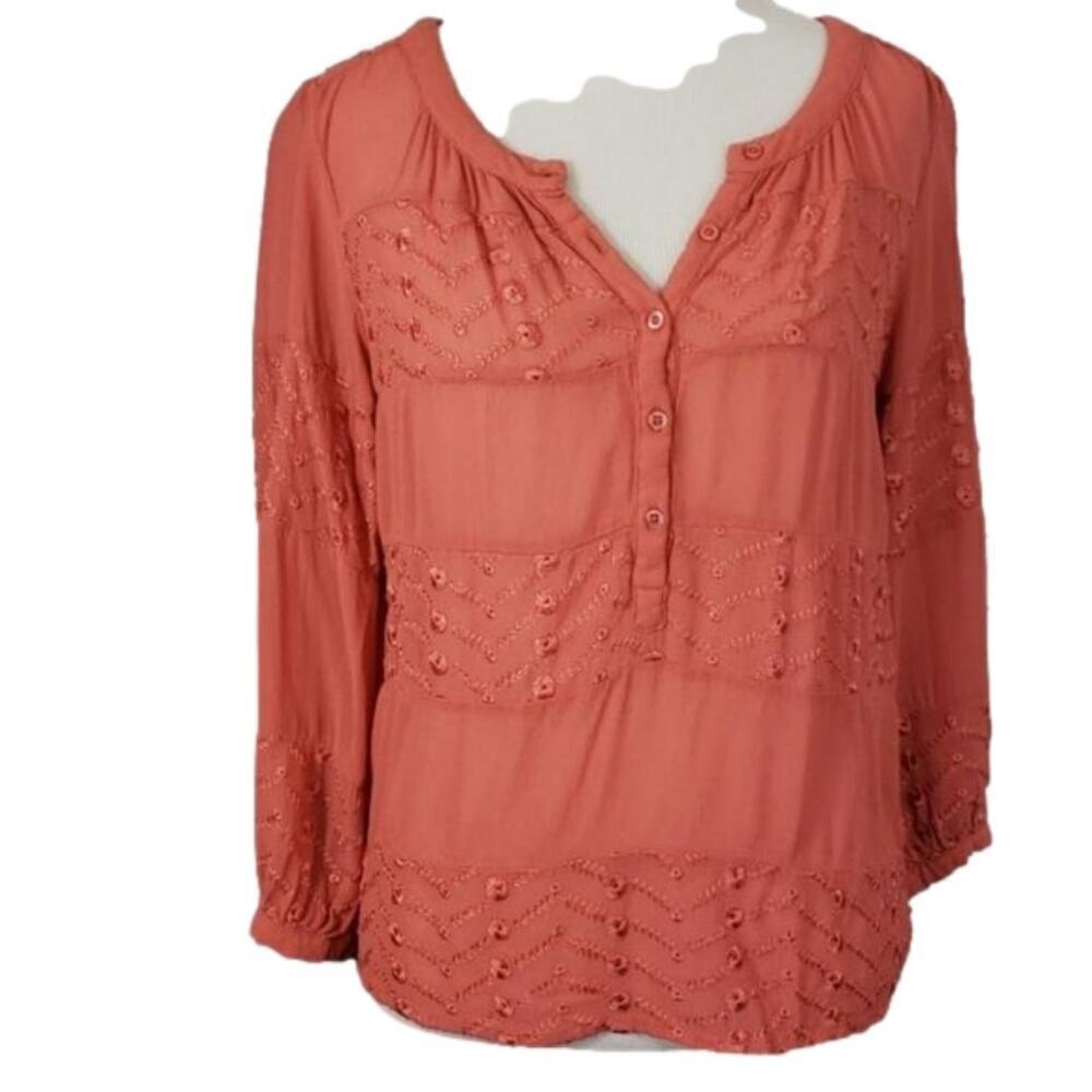 Staring at stars Maud Pink Sheer top with …